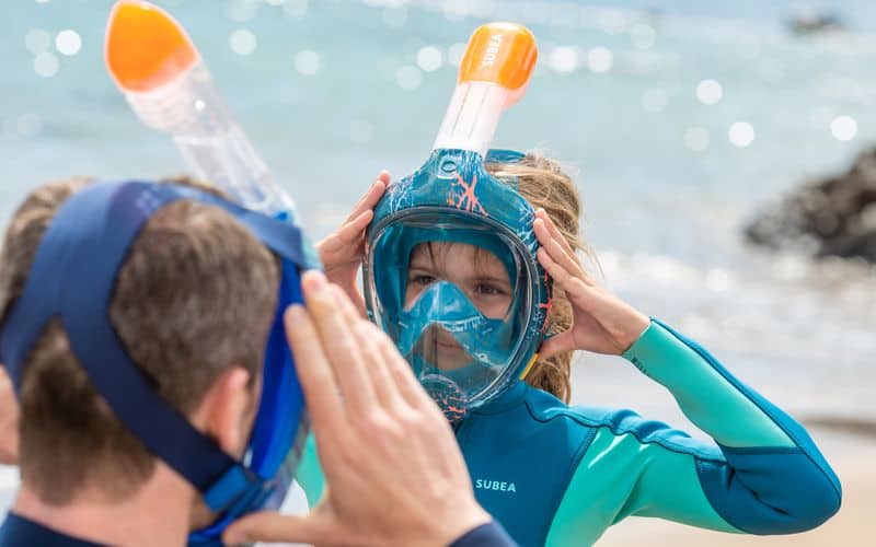 Pełnotwarzowa maska do snorkelingu