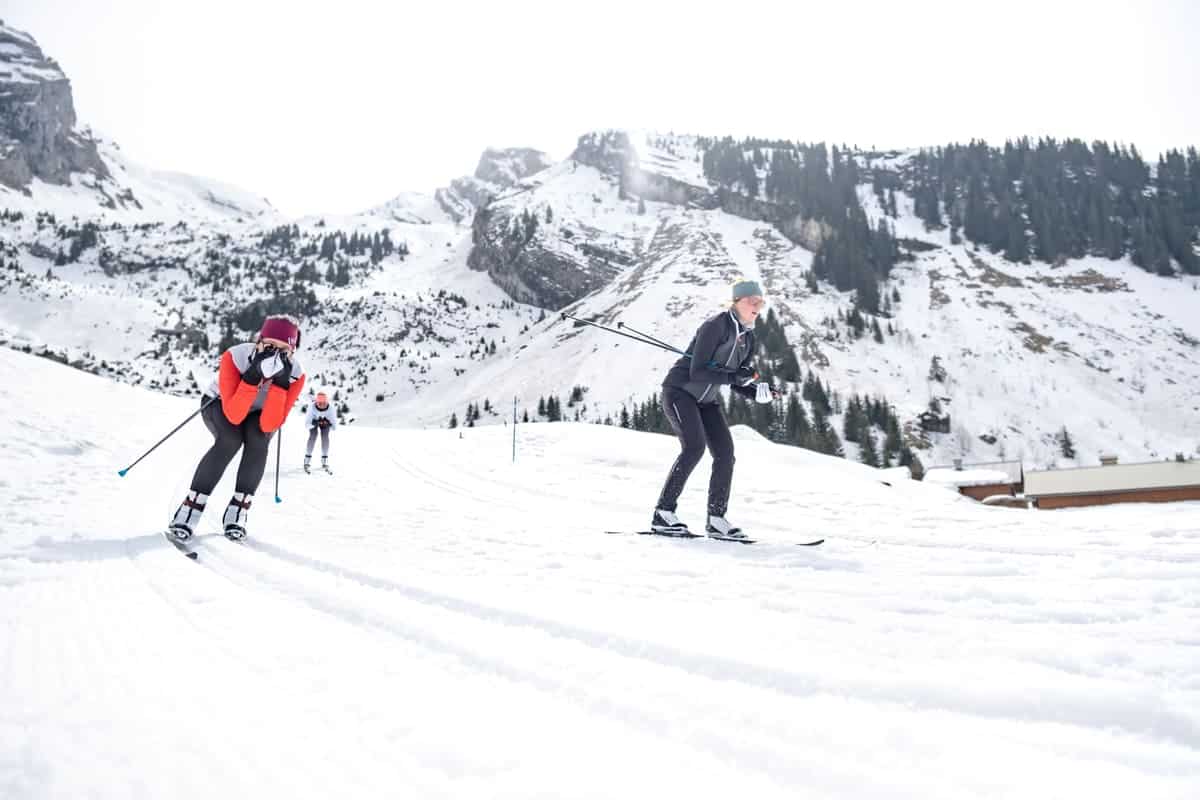 początkujący narciarze